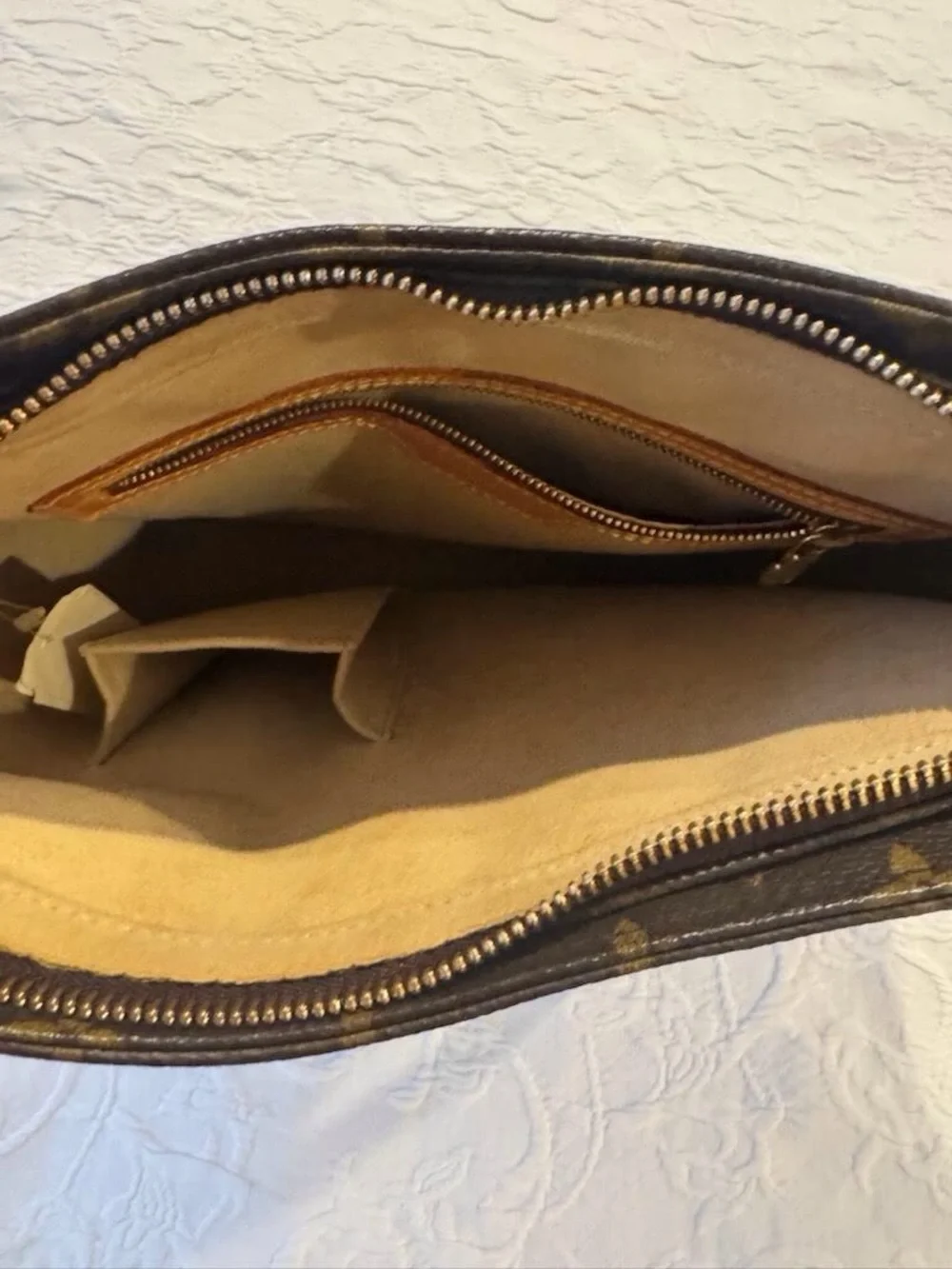 Louis Vuitton Monogram Looping Shoulder Bag with Tan Handle